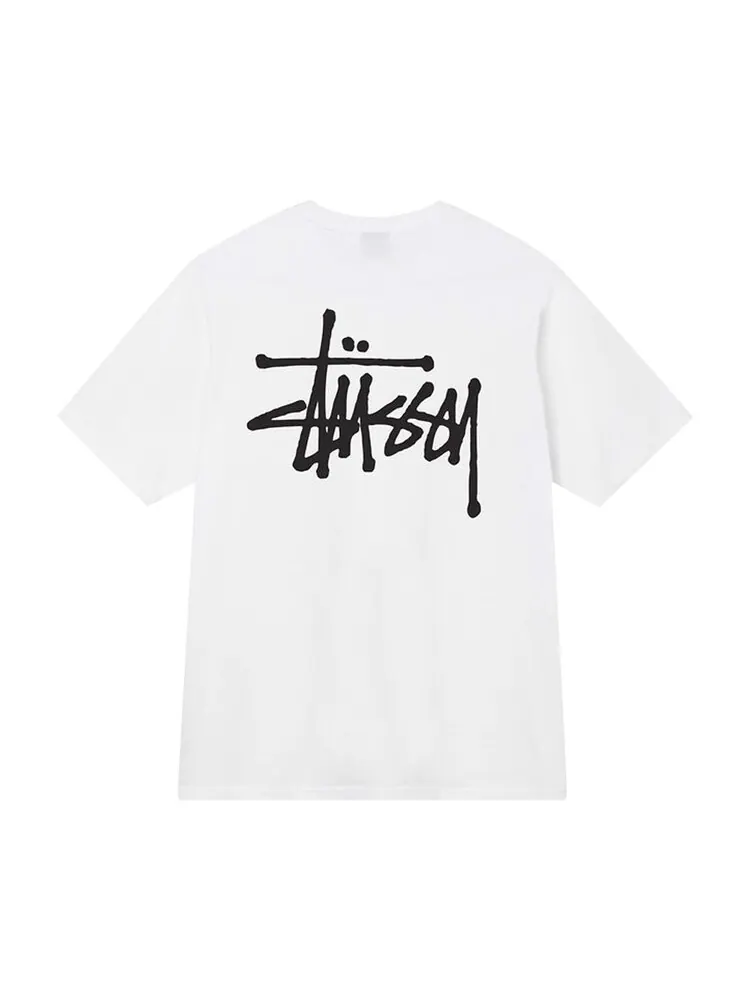 Футболка Stussy Basic Tee 'White' — изображение 2 из 2, белый