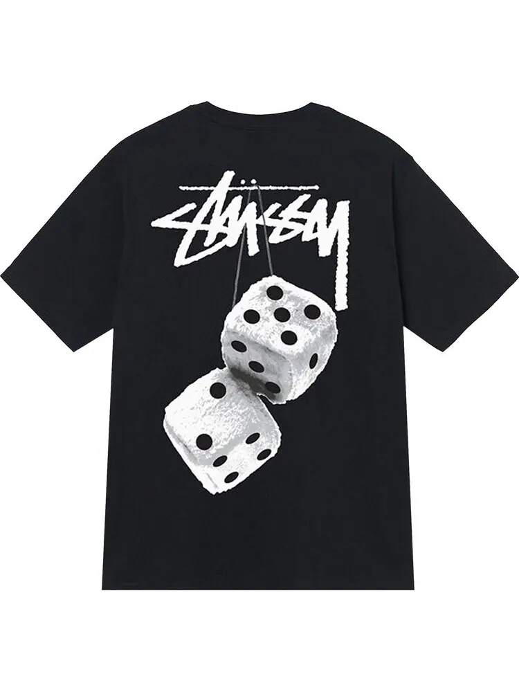 Футболка Stussy Fuzzy Dice Tee 'Black' — изображение 2 из 2, черный