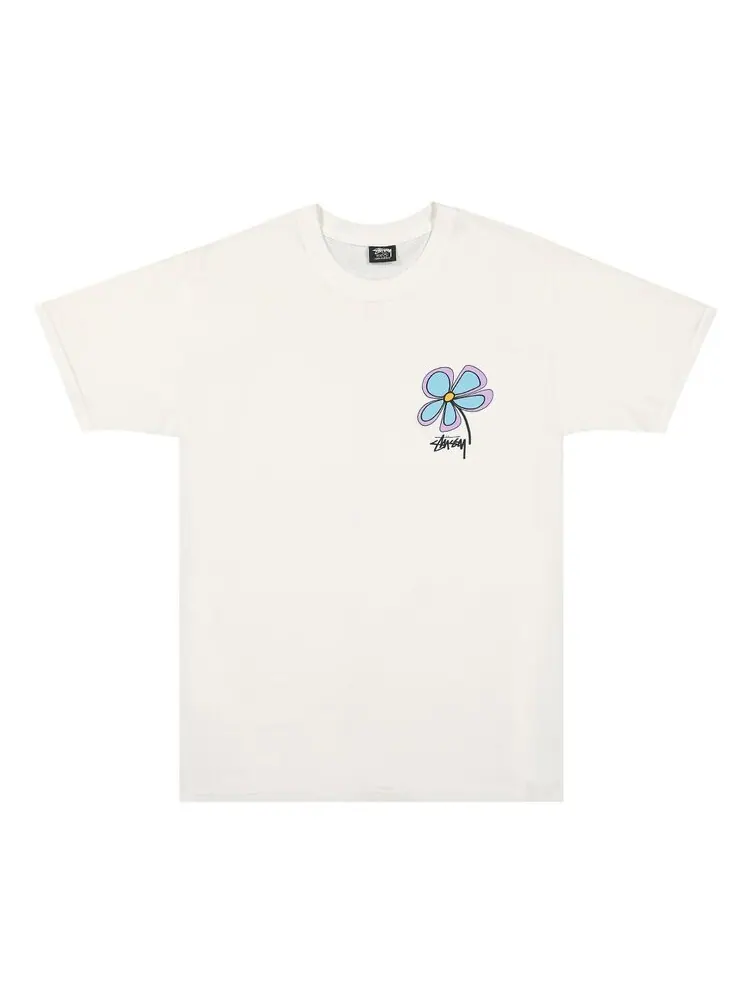 Футболка Stussy Flower Tee 'White' — изображение 1 из 2, белый