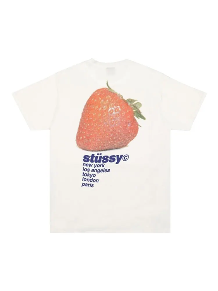 Футболка Stussy Strawberry Tee 'White' — изображение 2 из 2, белый