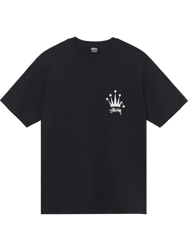 Футболка Stussy Regal Crown Pigment Dyed Tee 'Black' — изображение 1 из 2, черный
