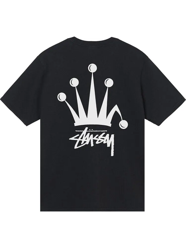 Футболка Stussy Regal Crown Pigment Dyed Tee 'Black' — изображение 2 из 2, черный