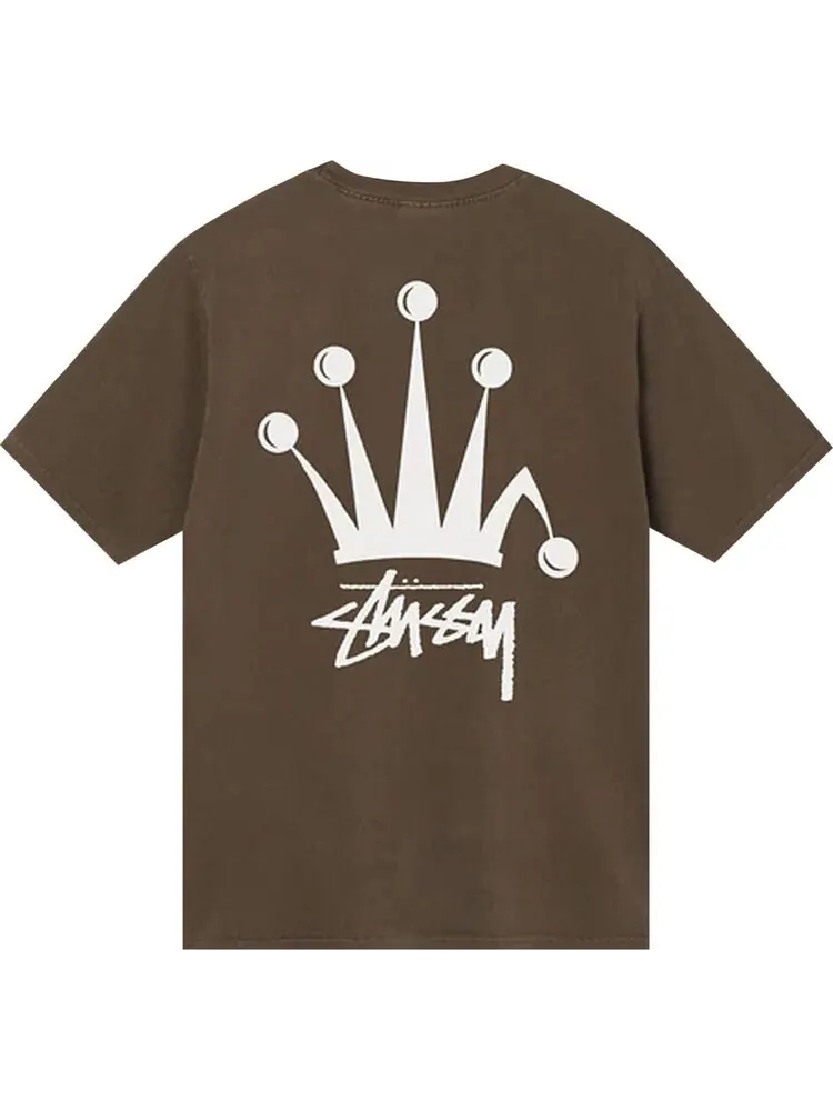 Футболка Stussy Regal Crown Pigment Dyed Tee 'Coffee' — изображение 2 из 2, коричневый