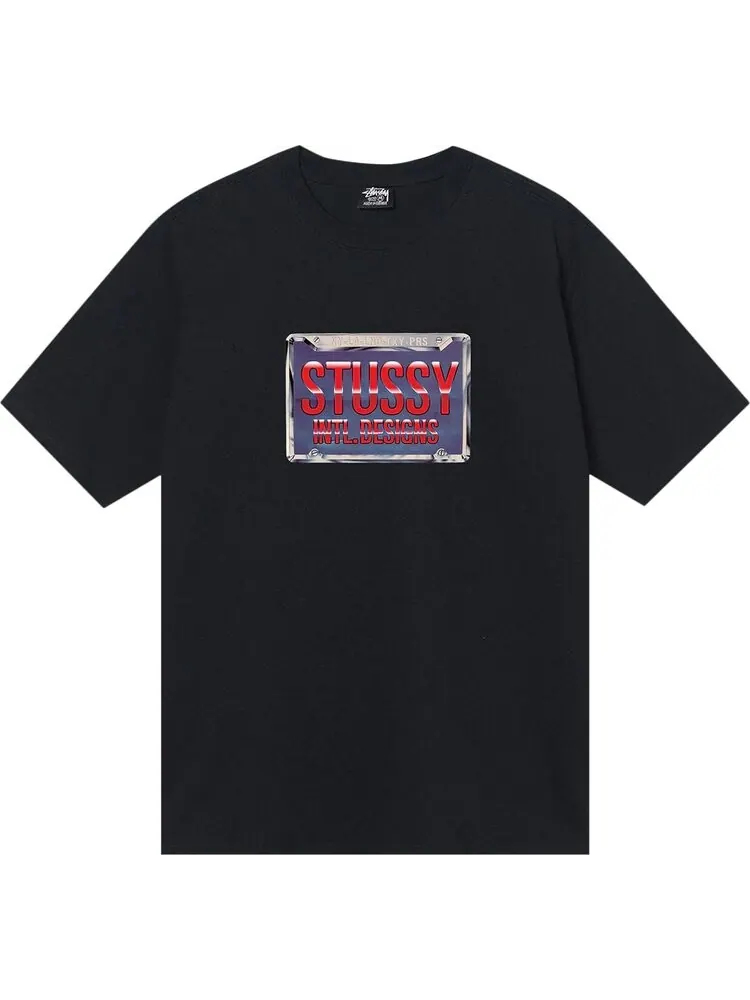Футболка Stussy Plates Tee 'Black' — изображение 1 из 2, черный