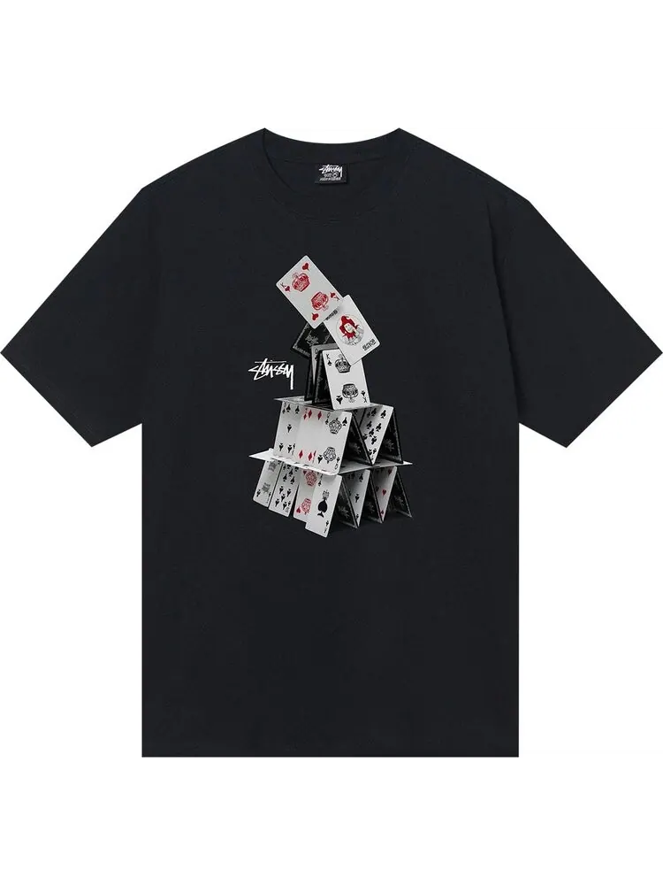 Футболка Stussy House Of Cards Tee 'Black' — изображение 1 из 1, черный