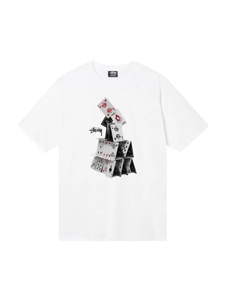 Футболка Stussy House Of Cards Tee 'White' — изображение 1 из 1, белый