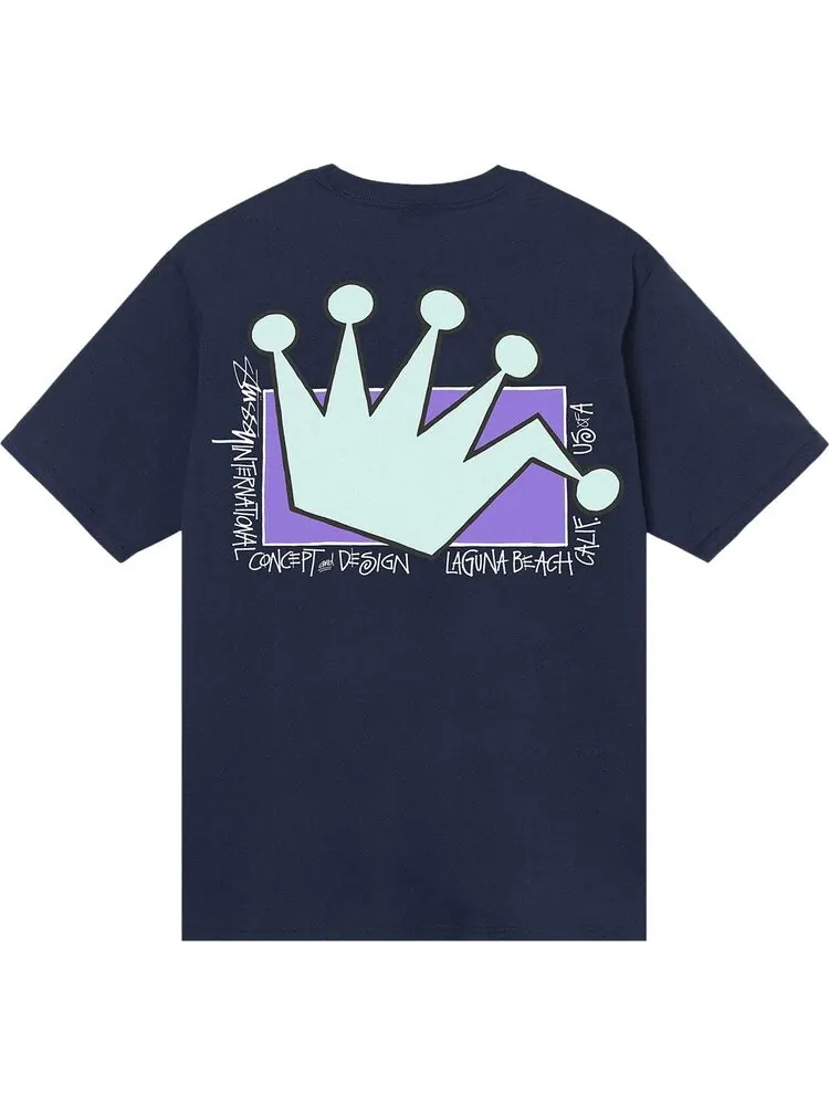 Футболка Stussy LB Crown Tee 'Navy' — изображение 2 из 2, синий