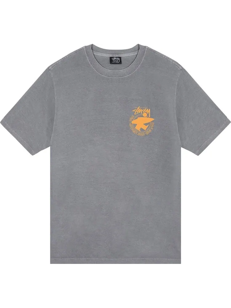 Футболка Stussy Beach Roots Pigment Dyed Tee 'Grey' — изображение 1 из 2, серый
