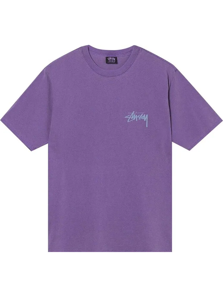 Футболка Stussy Big League Pigment Dyed Tee 'Purple' — изображение 1 из 2, фиолетовый