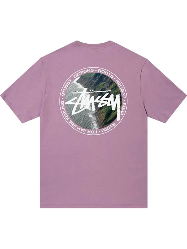 Футболка Stussy Coastline Tee 'Orchid' — изображение 2 из 2, фиолетовый