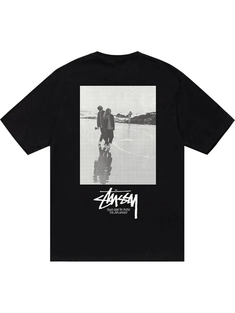 Футболка Stussy Low Tide Tee 'Black' — изображение 2 из 2, черный