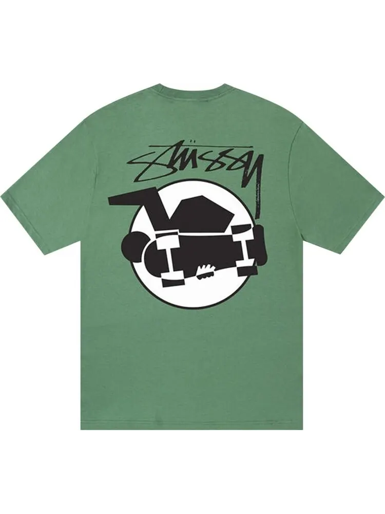 Футболка Stussy Skateman Tee 'Green' — изображение 2 из 2, зеленый