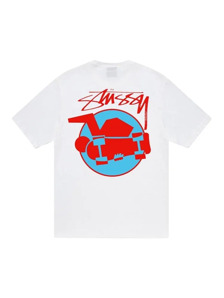 Футболка Stussy Skateman Tee 'White' — изображение 2 из 2, белый