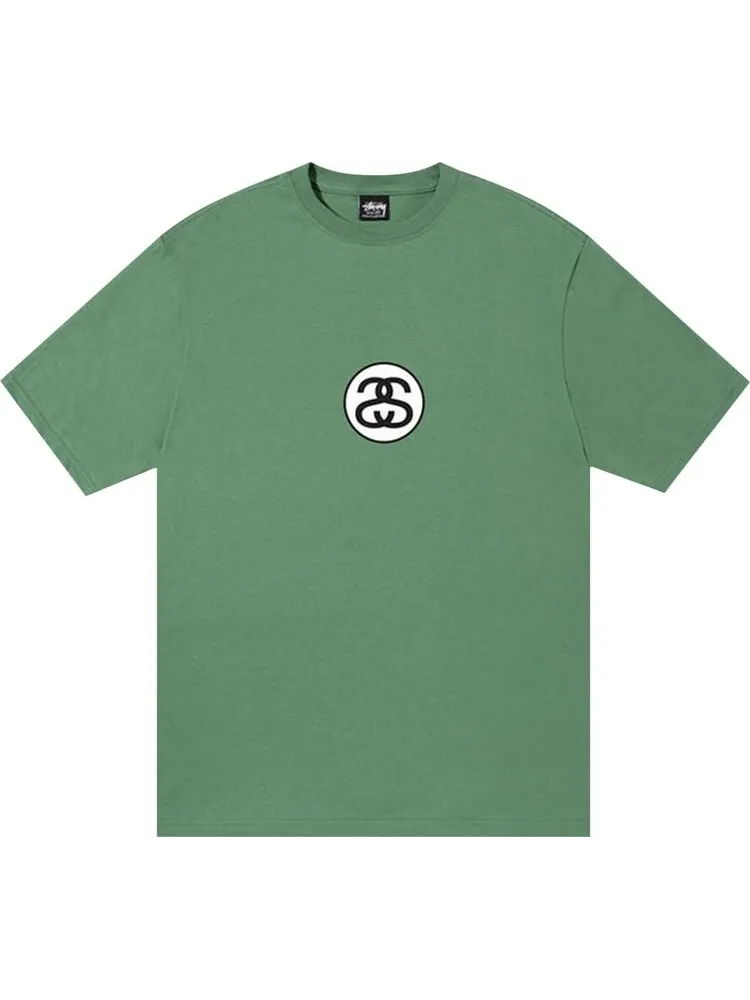 Футболка Stussy SS-Link Tee 'Green' — изображение 1 из 2, зеленый