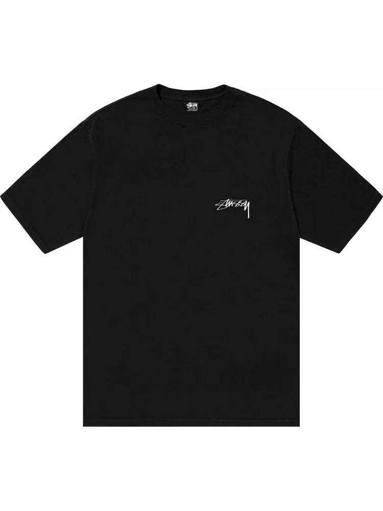Футболка Stussy 100% Pigment Dyed Tee 'Black' — изображение 1 из 2, черный