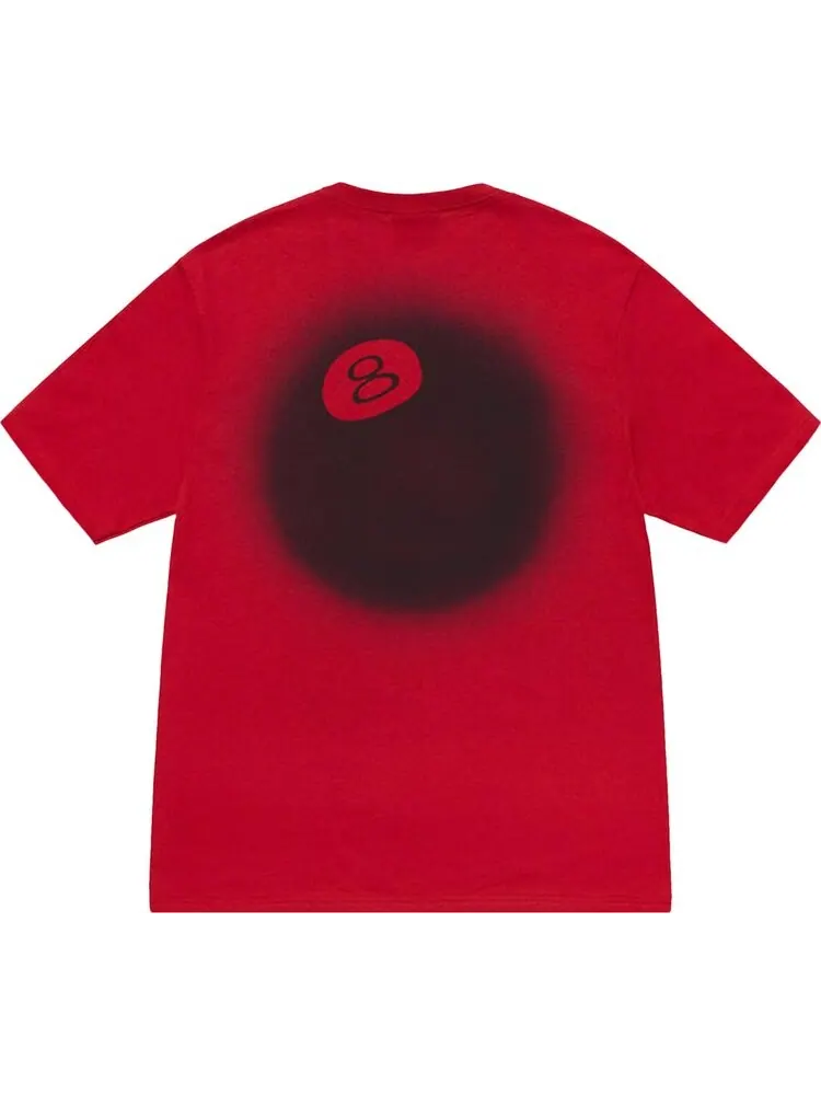 Футболка Stussy 8 Ball Fade Tee 'Red' — изображение 2 из 2, красный