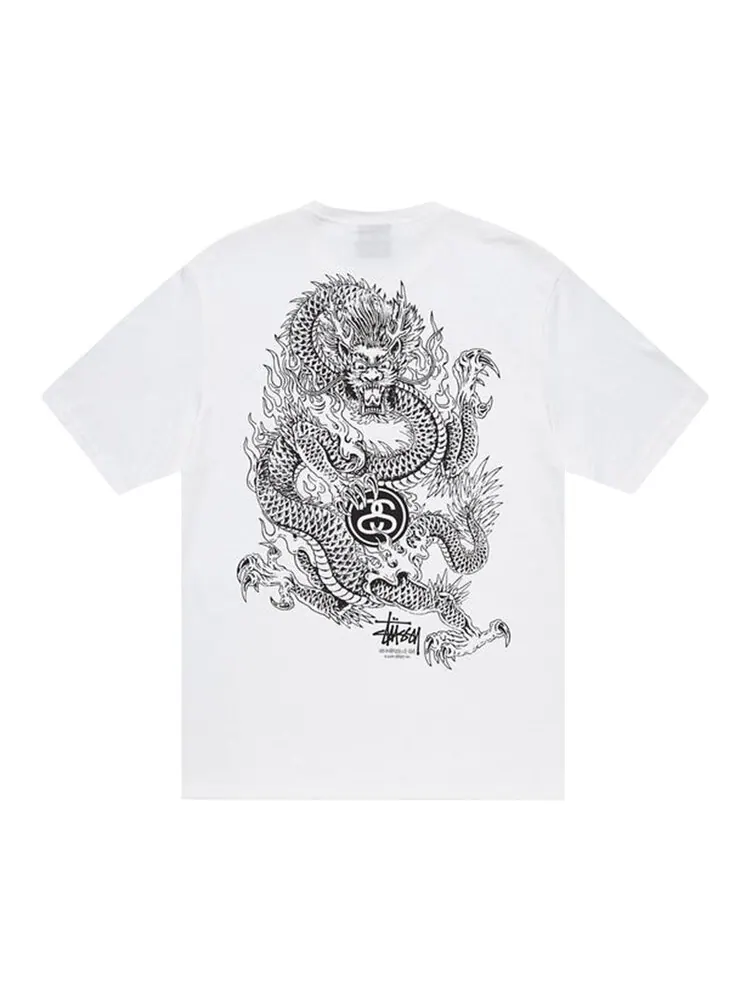 Футболка Stussy Dragon Tee 'White' — изображение 2 из 2, белый