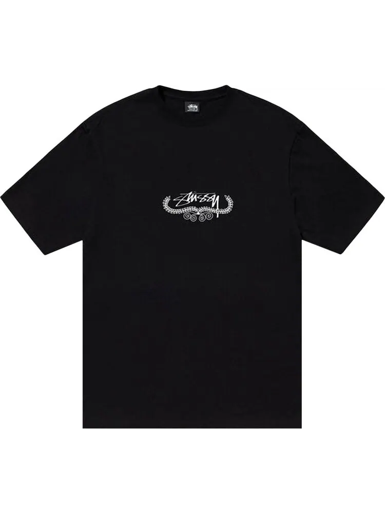 Футболка Stussy Wreath Tee 'Black' — изображение 1 из 2, черный