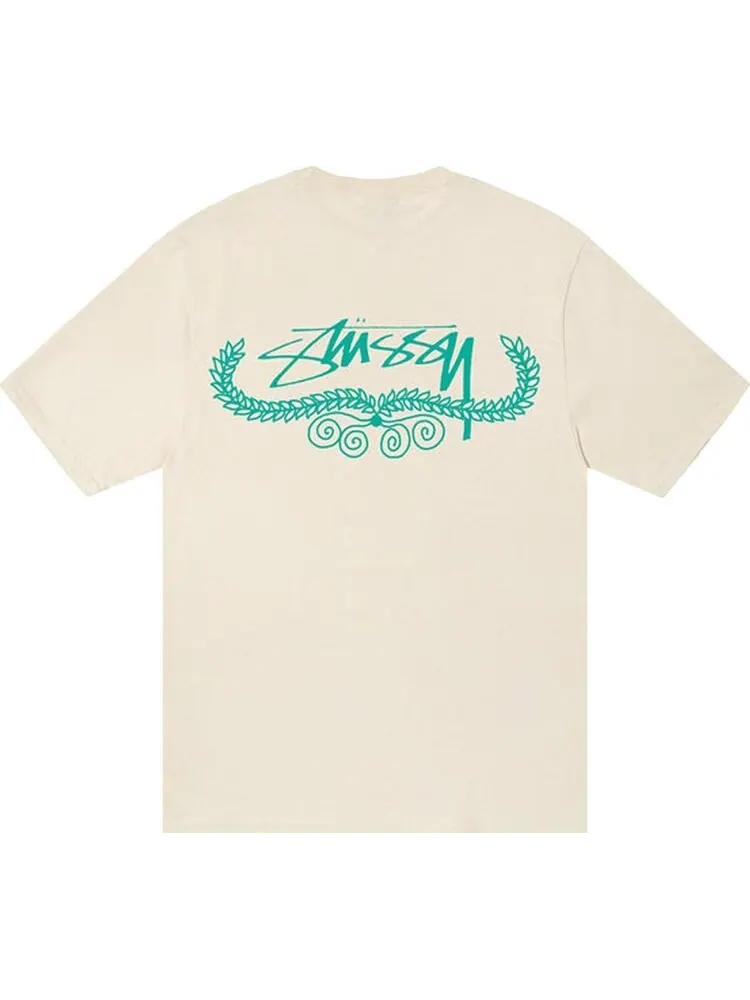 Футболка Stussy Wreath Tee 'Putty' — изображение 2 из 2, бежевый