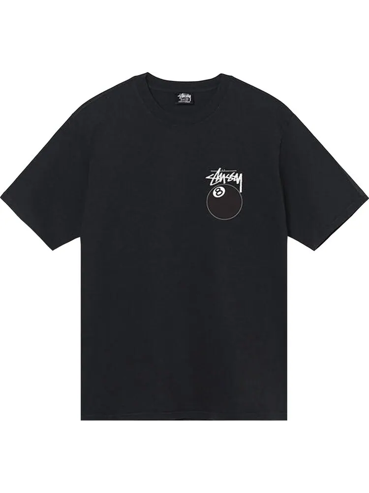 Футболка Stussy 8 Ball Pigment Dyed Tee 'Black' — изображение 1 из 2, черный