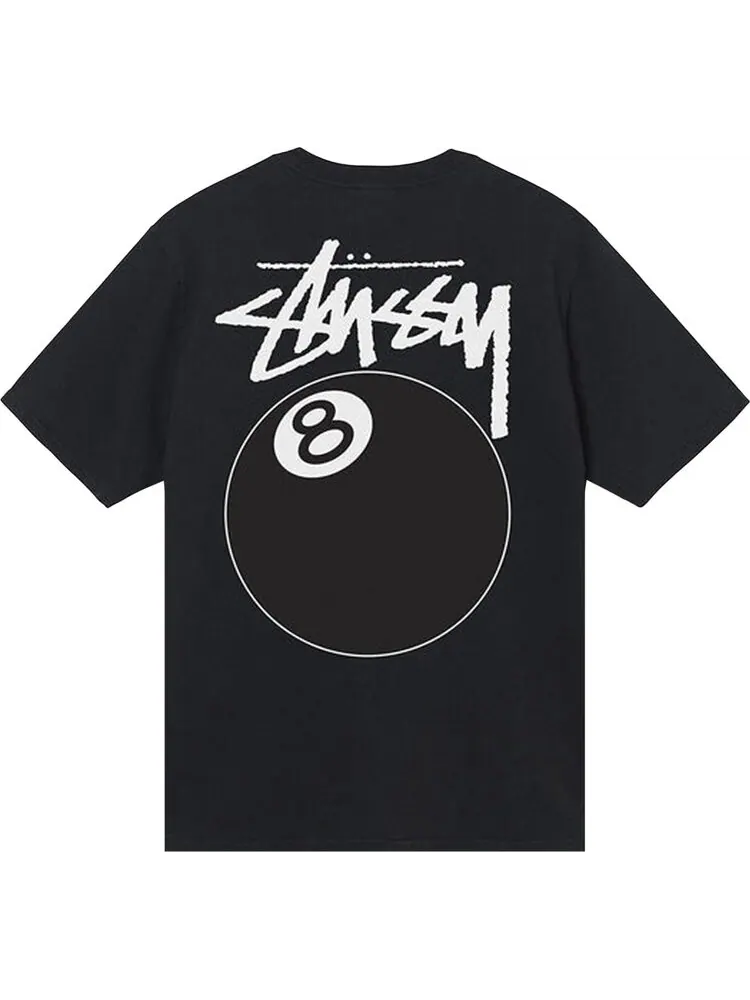 Футболка Stussy 8 Ball Pigment Dyed Tee 'Black' — изображение 2 из 2, черный