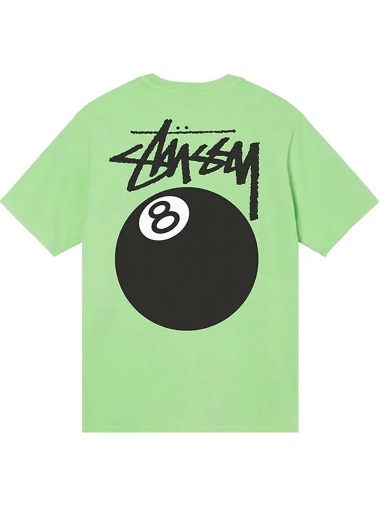 Футболка Stussy 8 Ball Pigment Dyed Tee 'Green' — изображение 2 из 2, зеленый