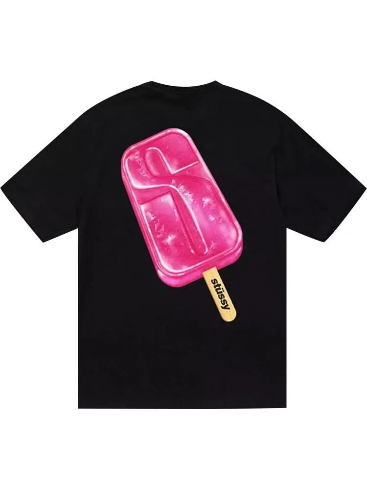 Футболка Stussy Popsicle Tee 'Black' — изображение 2 из 2, черный