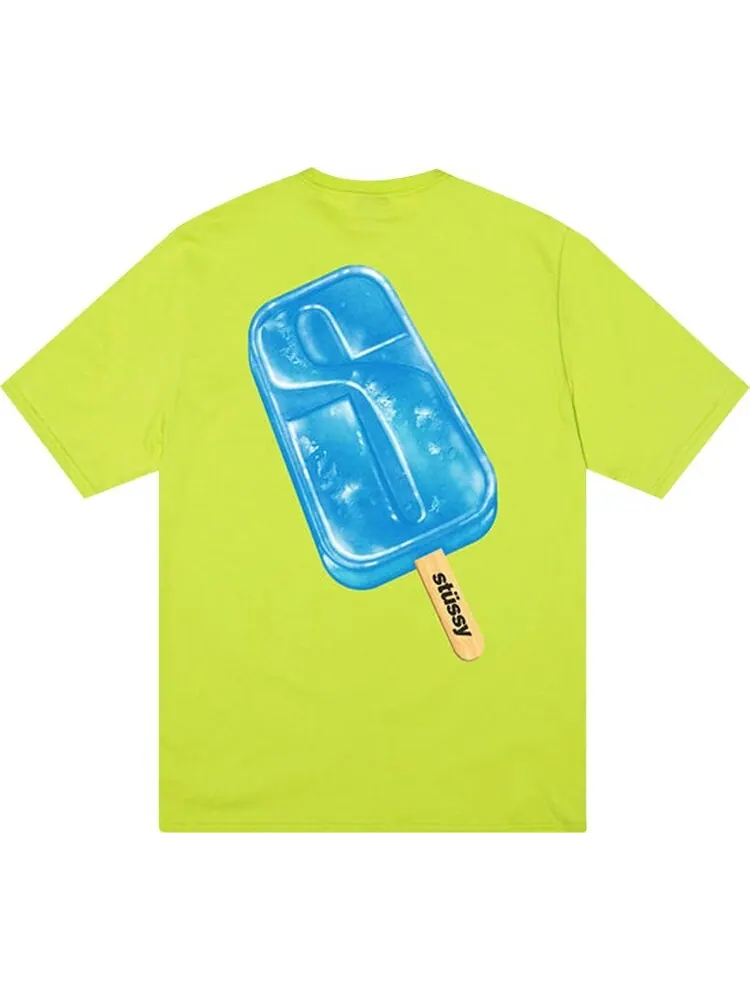 Футболка Stussy Popsicle Tee 'Keylime' — изображение 2 из 2, зеленый