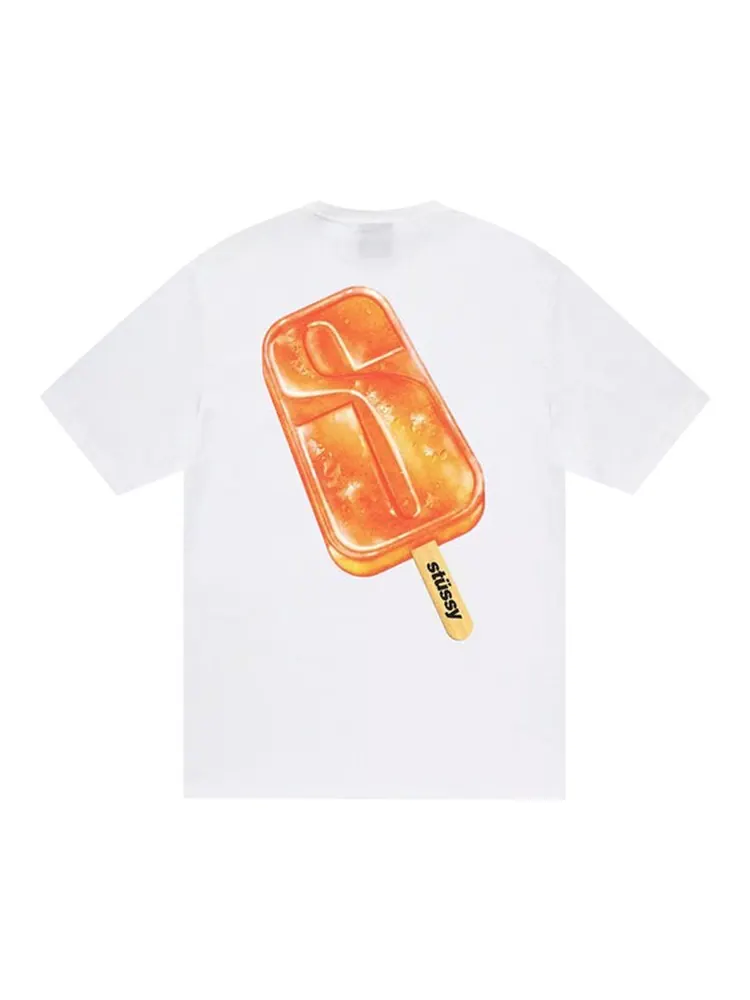 Футболка Stussy Popsicle Tee 'White' — изображение 2 из 2, белый