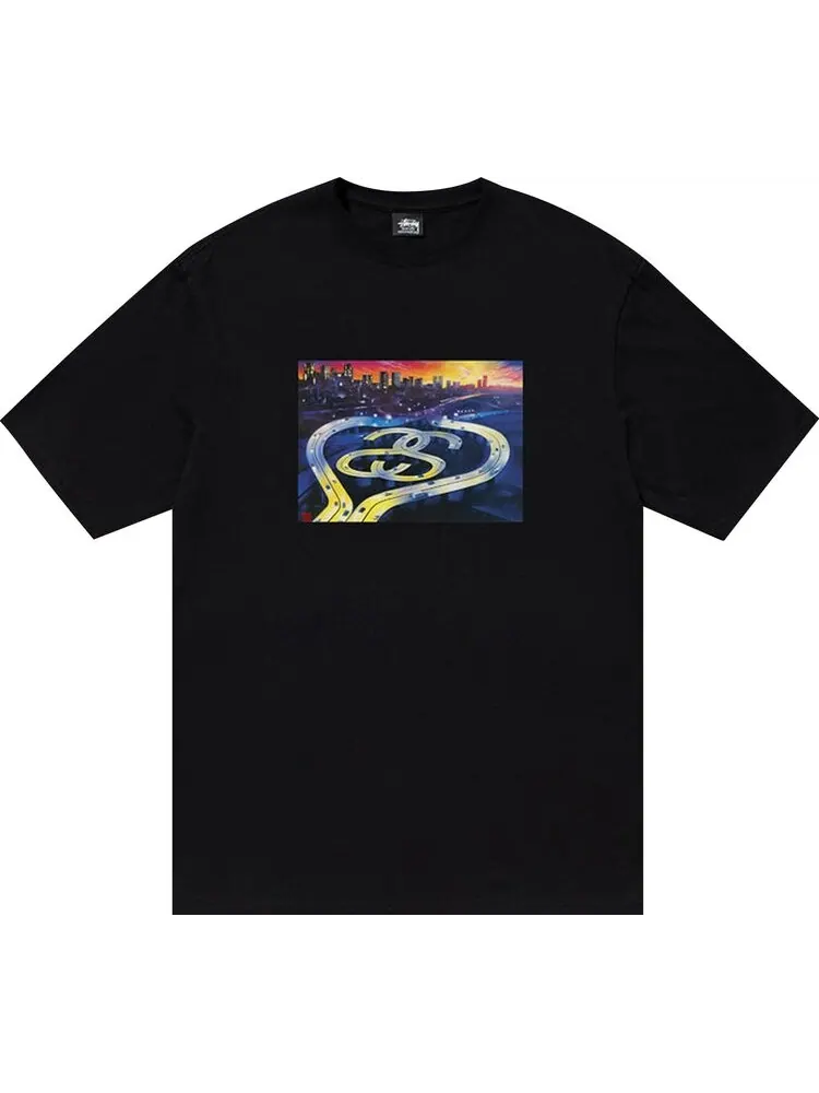 Футболка Stussy SS Highway Tee 'Black' — изображение 1 из 2, черный