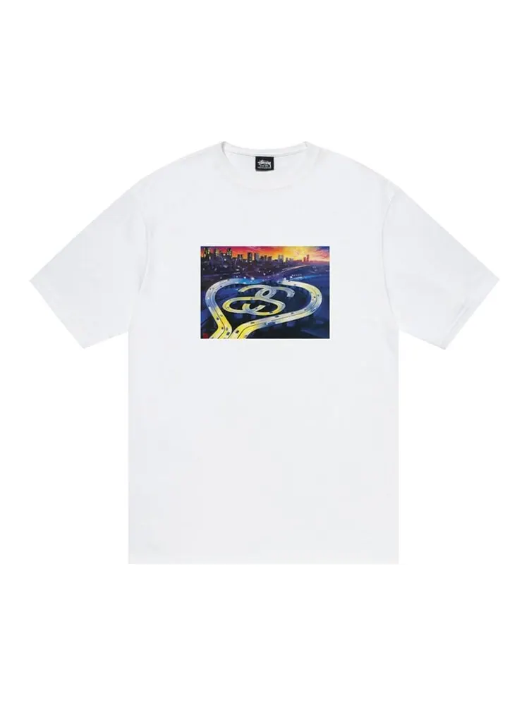 Футболка Stussy SS Highway Tee 'White' — изображение 1 из 2, белый