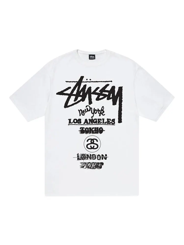 Футболка Stussy Tour Tee 'White' — изображение 1 из 2, белый