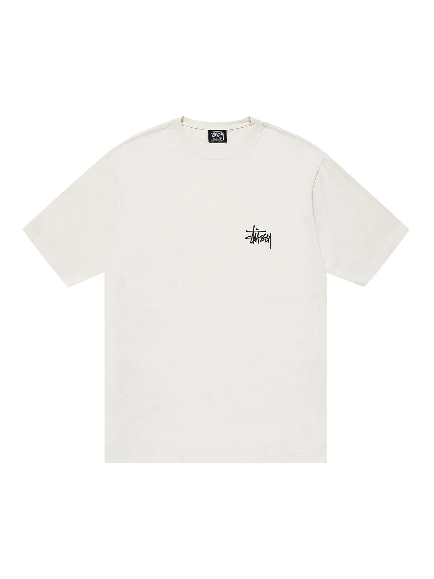 Футболка Stussy Basic, окрашенная пигментом, Натуральная