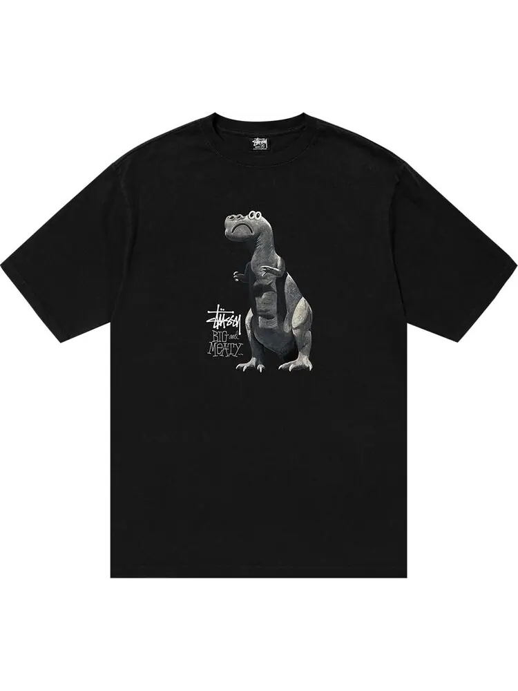 Футболка Stussy Big & Meaty Pigment Dyed Tee 'Black' — изображение 1 из 2, черный
