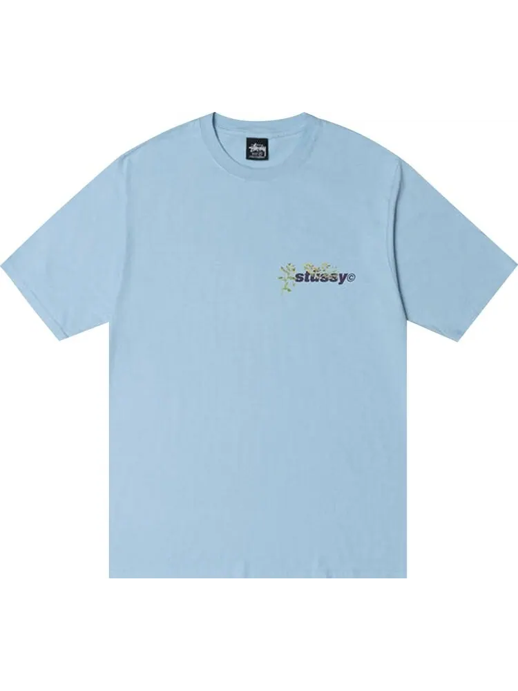Футболка Stussy Bokay Pigment Dyed Tee 'Sky Blue' — изображение 1 из 2, синий