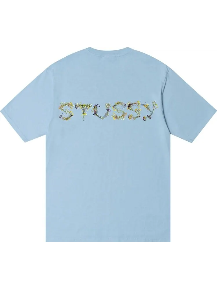 Футболка Stussy Bokay Pigment Dyed Tee 'Sky Blue' — изображение 2 из 2, синий