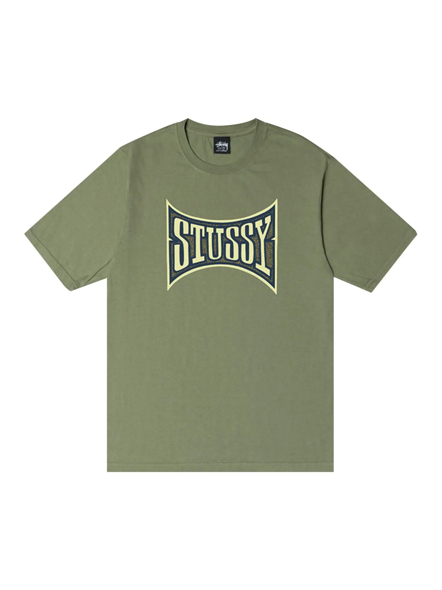 Футболка Stussy Champion, окрашенная пигментом, Артишок