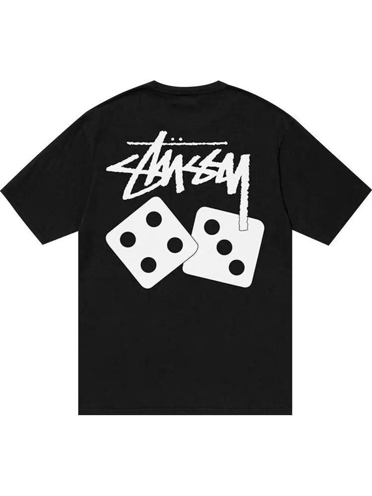 Футболка Stussy Dice Pigment Dyed Tee 'Black' — изображение 2 из 2, черный