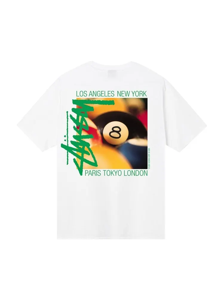 Футболка Stussy Billiards Tee 'White' — изображение 2 из 2, белый