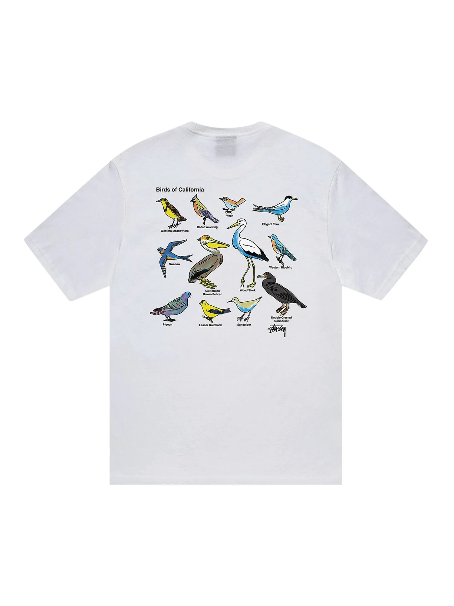Футболка Stussy California Birds — изображение 2 из 2, белый