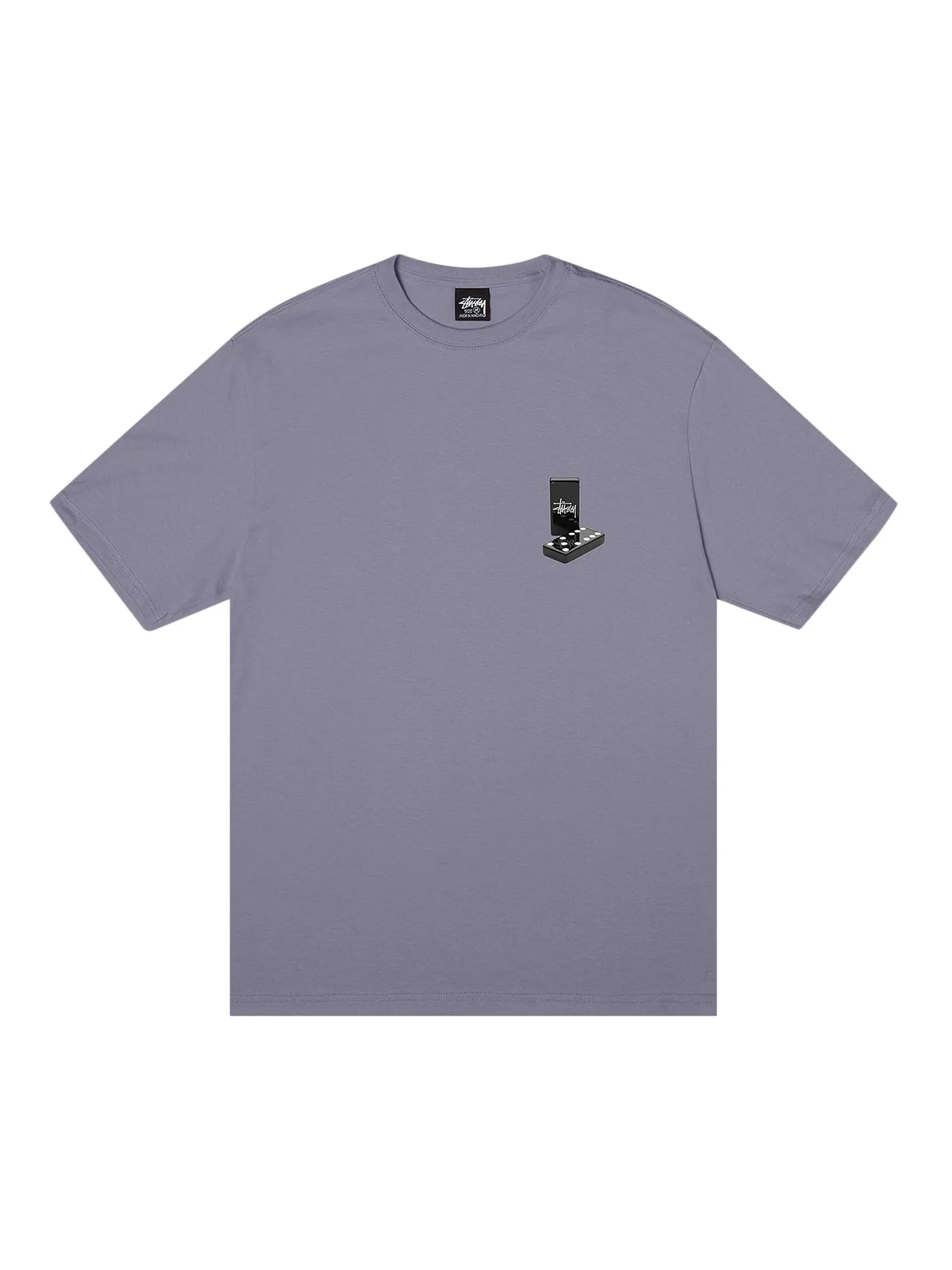 Футболка Stussy Dominoes, розовато-лиловая