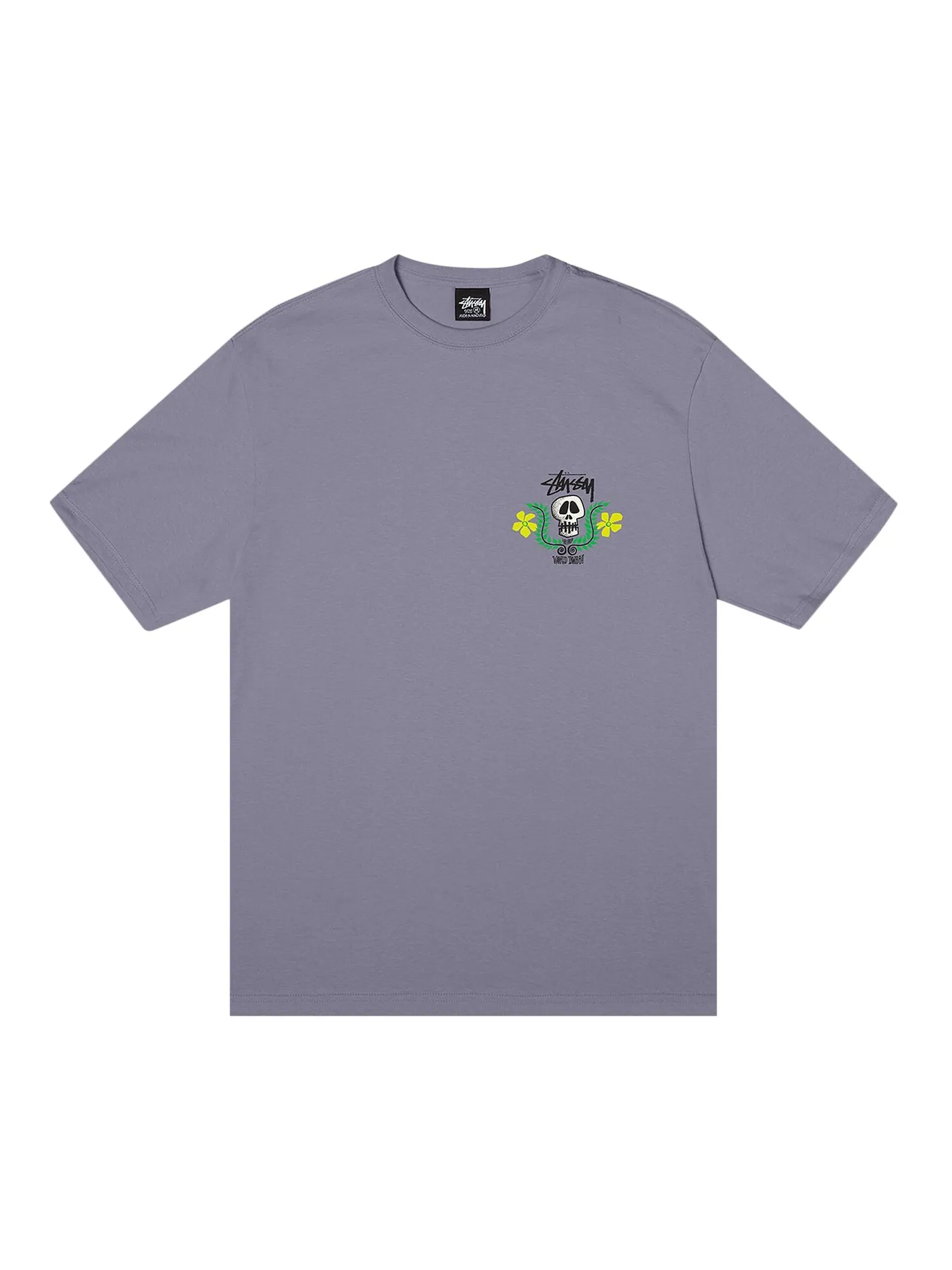 Футболка Stussy Skull Crest, лиловая