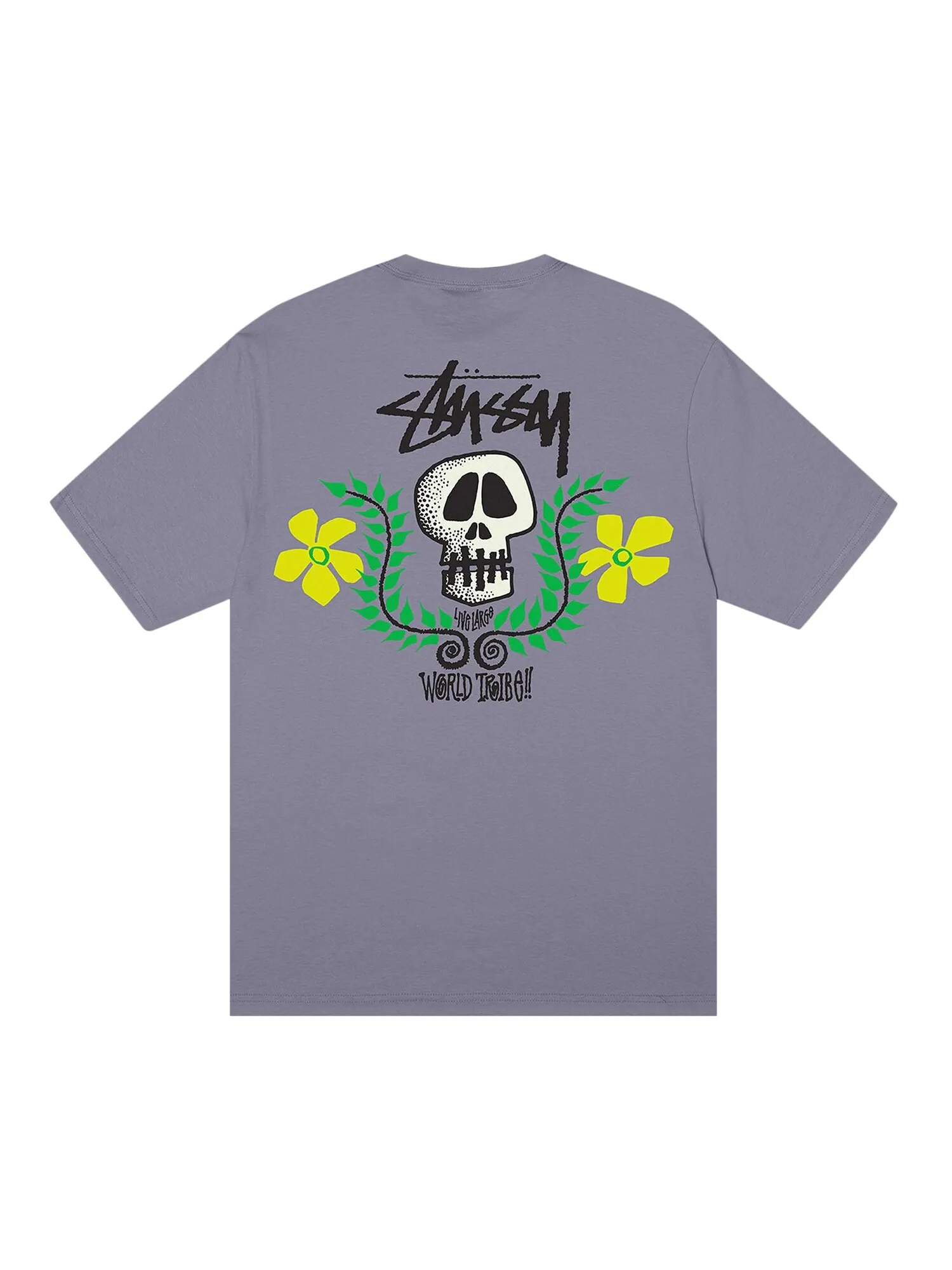 Футболка Stussy Skull Crest, лиловая — изображение 2 из 2, сирень