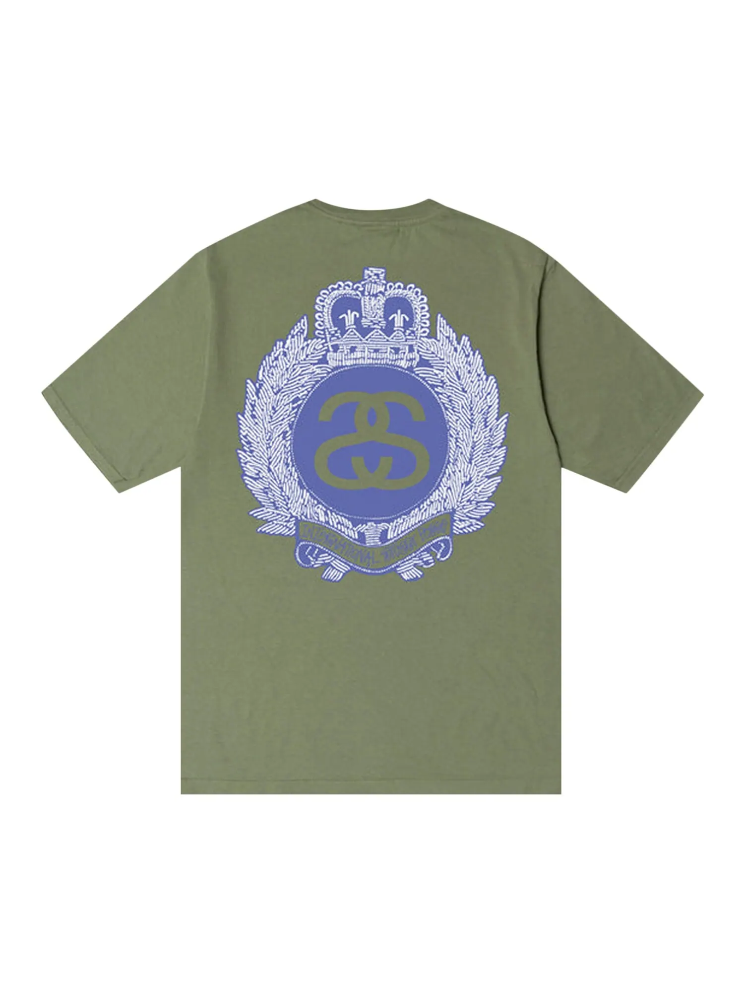 Футболка Stussy Crown Wreath, окрашенная в пигмент, Артишок — изображение 2 из 2, зеленый