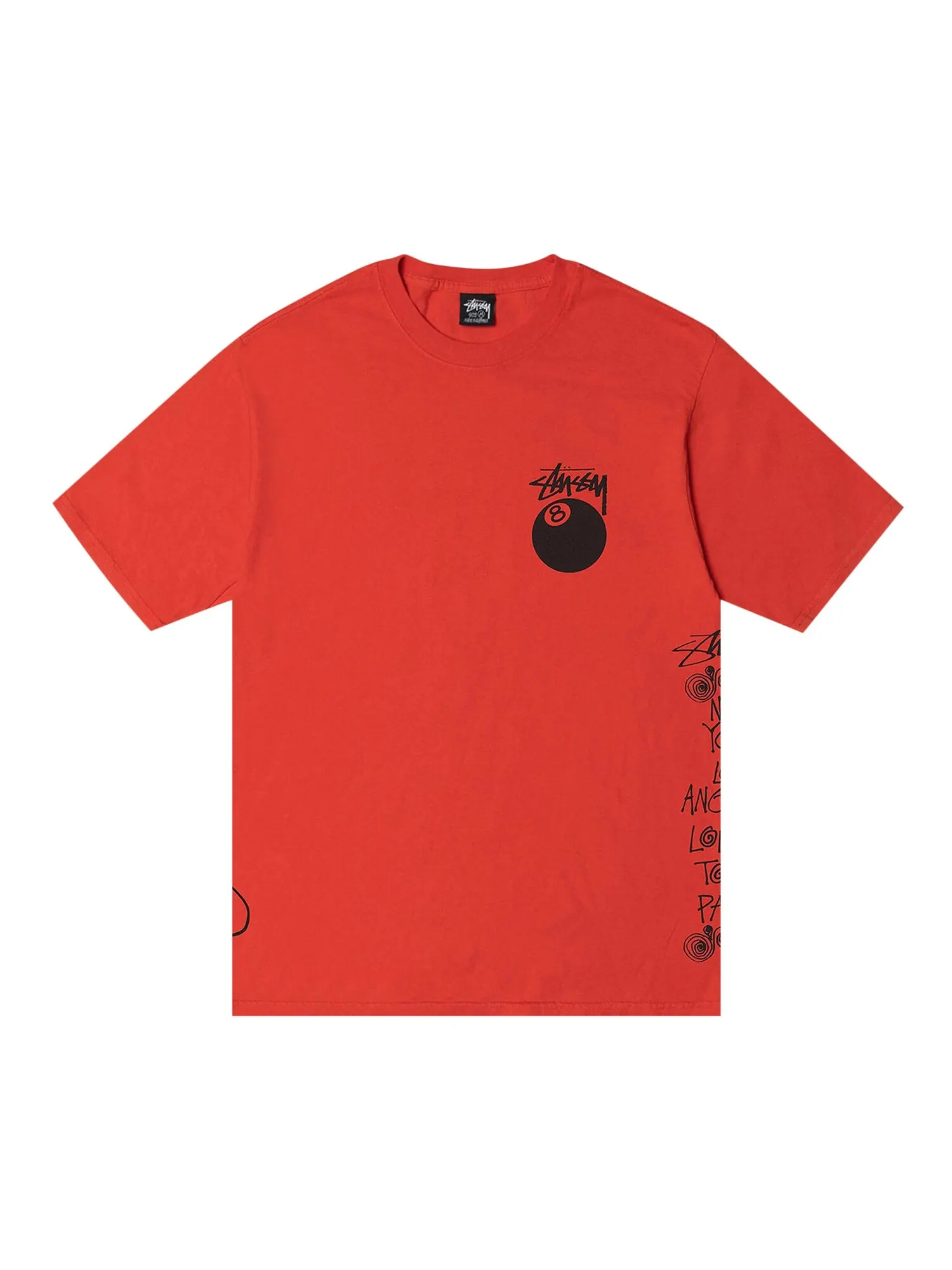 Футболка Stussy Test Strike, окрашенная в пигмент, Томатный