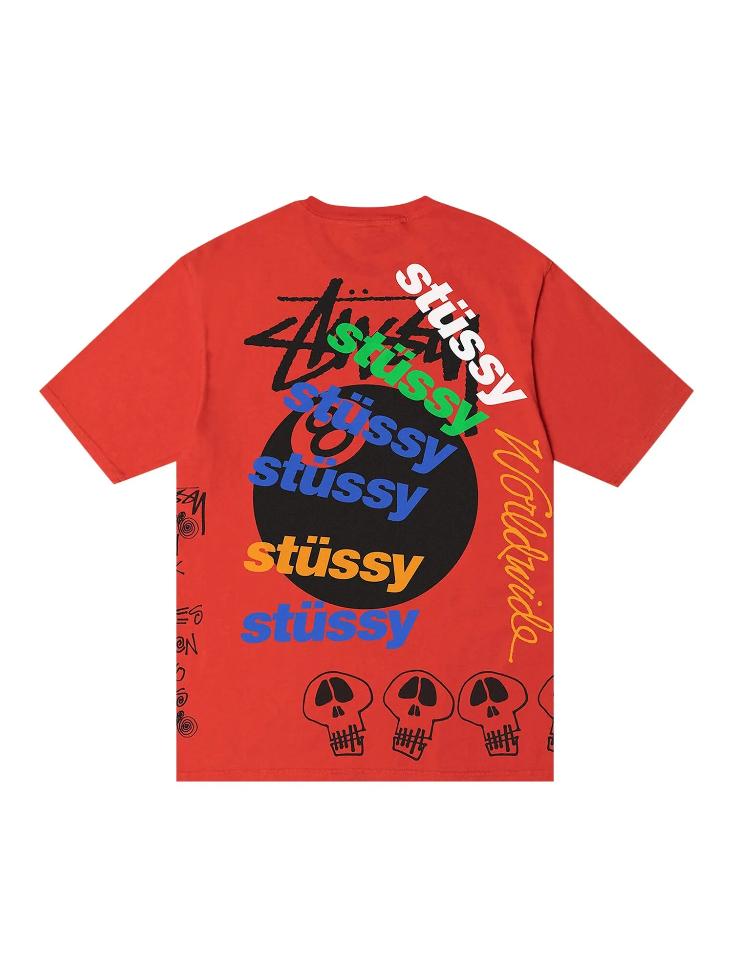 Футболка Stussy Test Strike, окрашенная в пигмент, Томатный — изображение 2 из 2