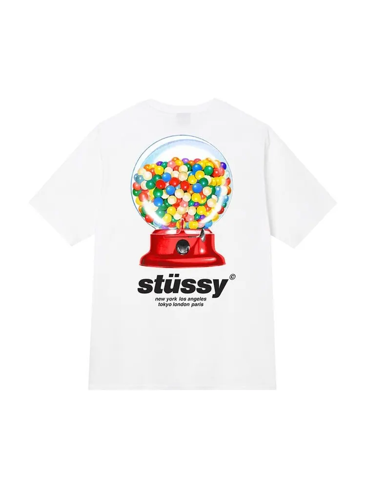Футболка Stussy Gumball Tee 'White' — изображение 2 из 2, белый