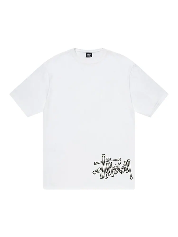 Футболка Stussy Bones Stock Tee 'White' — изображение 1 из 2, белый