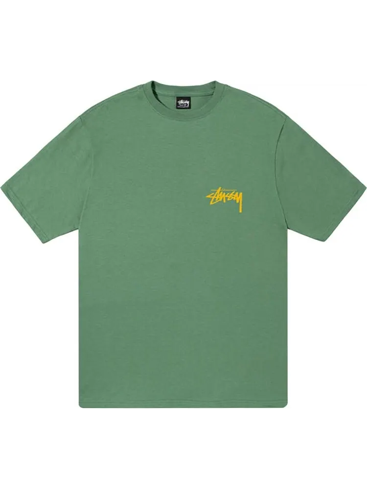 Футболка Stussy Wizard Tee 'Green' — изображение 1 из 2, зеленый