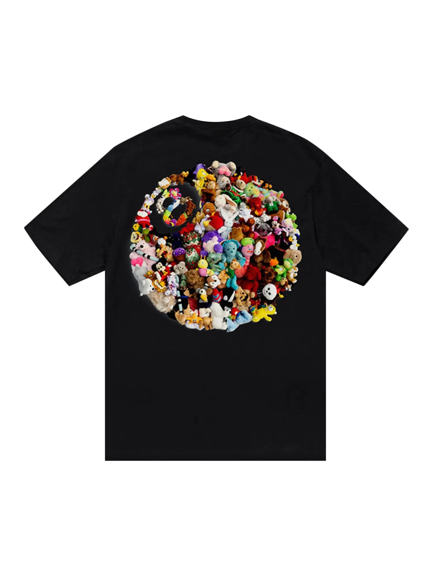 Плюшевая футболка Stussy Черная — изображение 2 из 2, черный